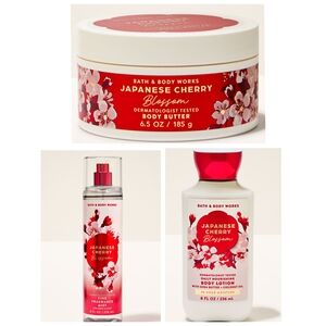 Bath & Body Works Japanese Cherry Blossom Body Butter and Lotion Set
